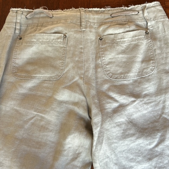 Inc. international concepts, petite size 2P 100% linen gray ladies casual pants - Picture 7 of 8